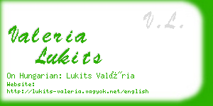 valeria lukits business card